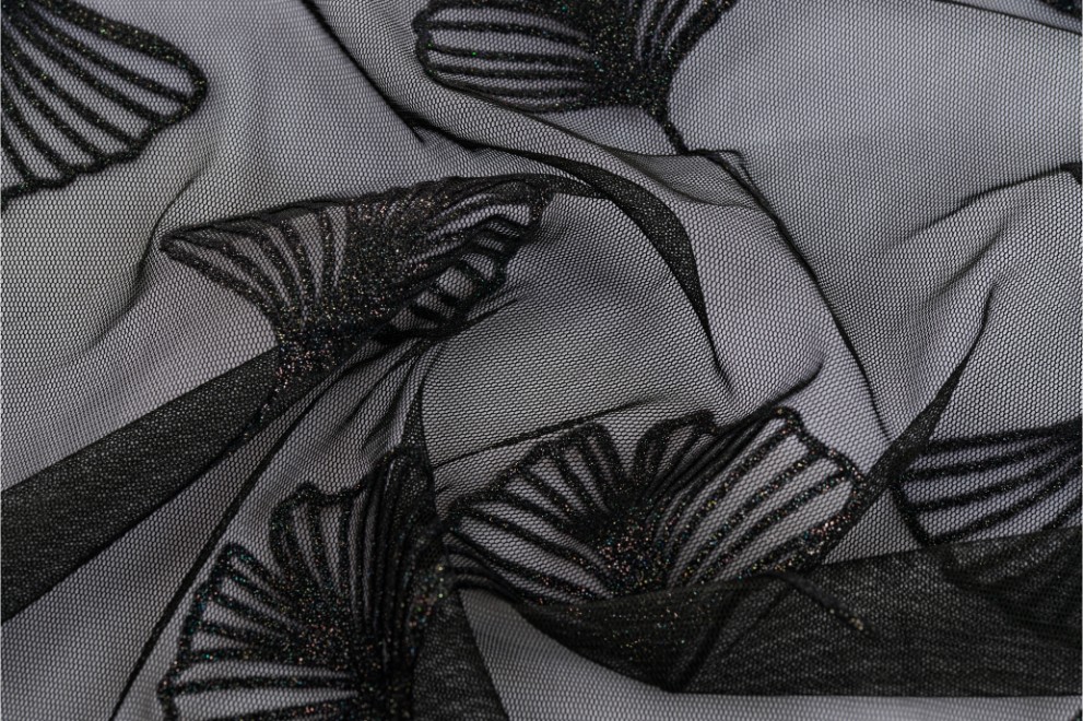 Flock Glitter Print on Tulle